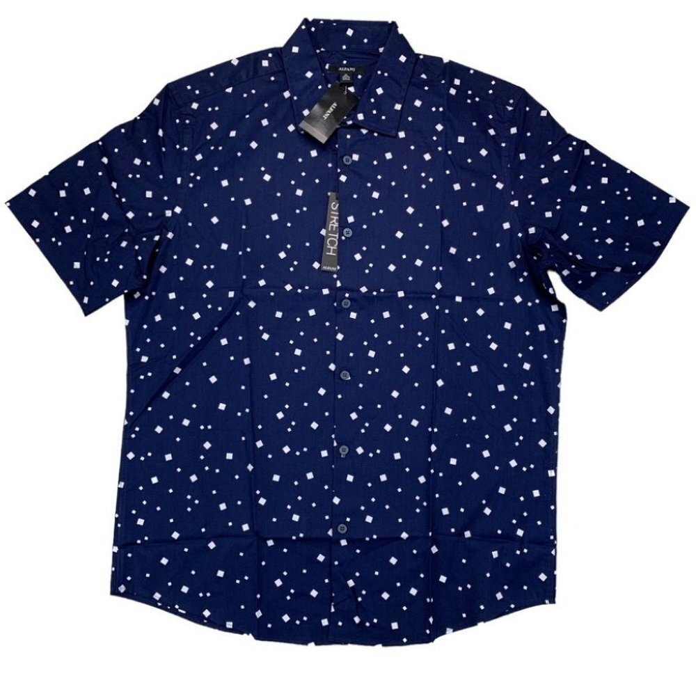 ALFANI Mens Abstract Geo Print Shirt Size M